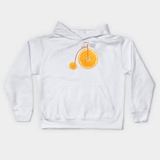 Nursery Orange Bicycle Kids Hoodie